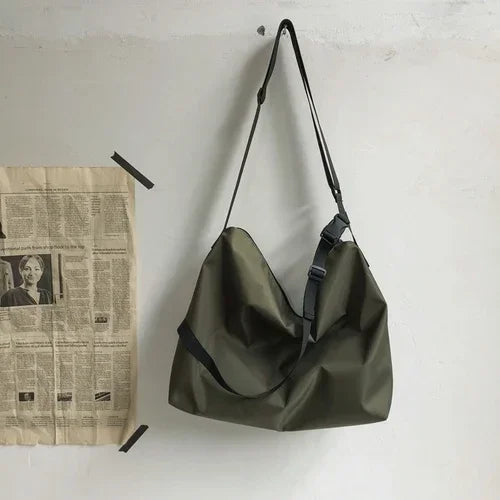 Japanese Style Canvas Shoulder Bag – Waterproof Student & Shopping Tote