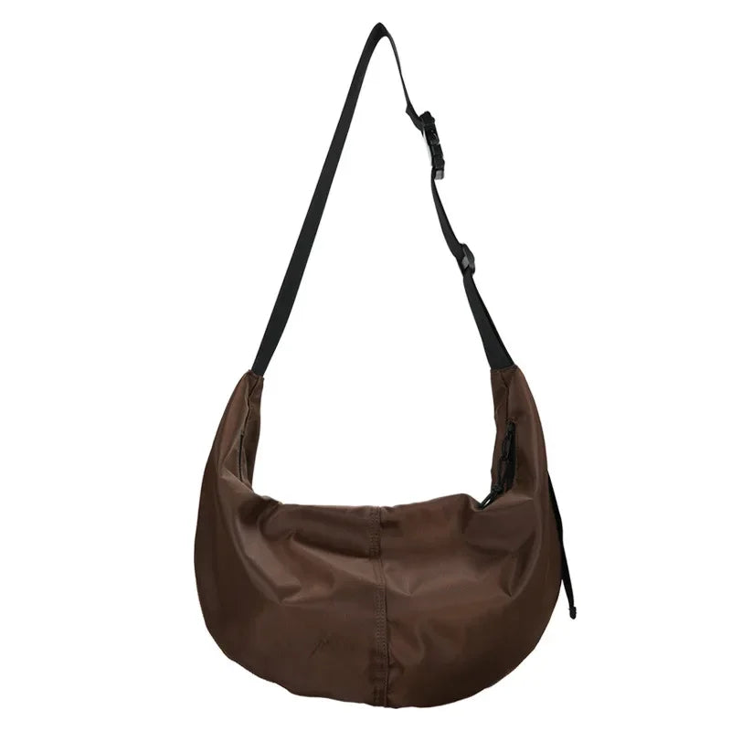 Large Capacity Nylon Crossbody Bag – Casual Campus Shoulder Bag for Students