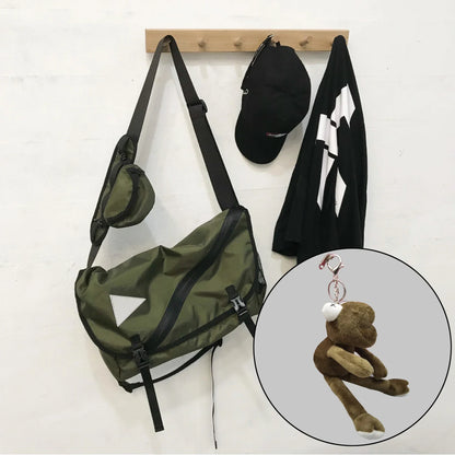 Nylon Retro Messenger Bag – Unisex Campus Shoulder Bag for Outdoor Use