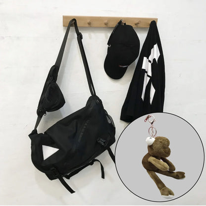 Nylon Retro Messenger Bag – Unisex Campus Shoulder Bag for Outdoor Use